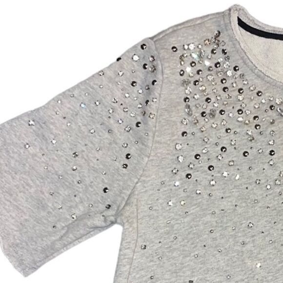 Beaded Short Sleeved Sweatshirt  - Picture 5 of 6